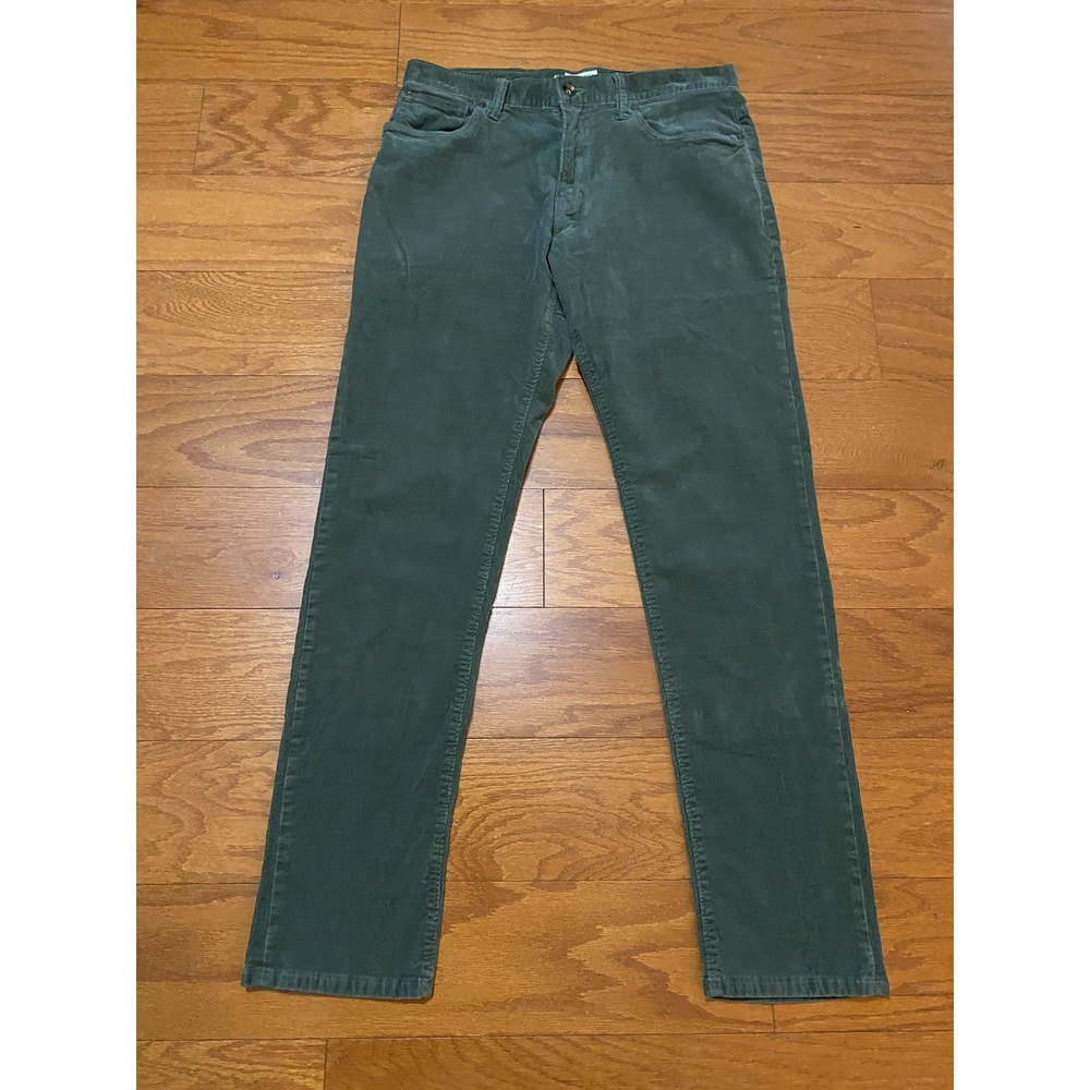 Todd Snyder Pants Mens 30x32 Green Stretch Corduroy Slim Fit Jeans Casual